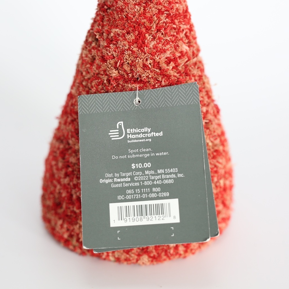 Threshold Raffia Red Christmas Tree 6.5" H - Picture 3 of 4